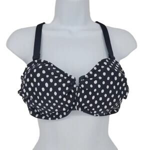 Fantasize Polka Dot Full Coverage Santa Monica Underwire Bikini Top Size 36D